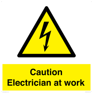 Caution Electrician at work